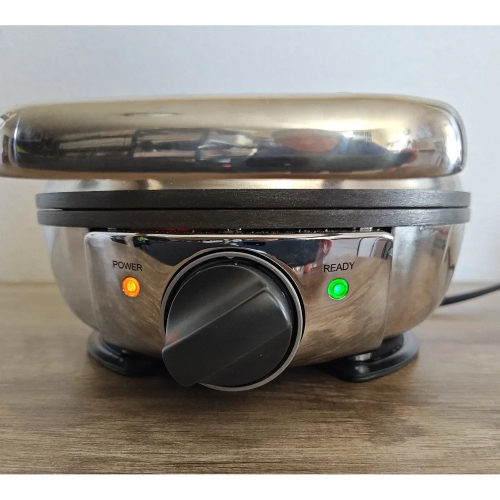 All-Clad Waffle Maker Classic Round Silver 6071 SL Stainless Steel 800W